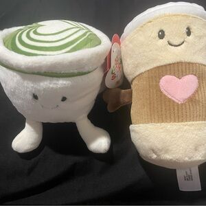 Cute Plush Coffee and Matcha Set